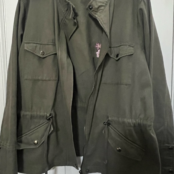 Sheryl Crow Designer Army/Military Green Jacket withh Embroidery 100% Cotton - Picture 13 of 16